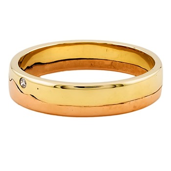 9ct 2-tone gold Cymru Gold Ring size S